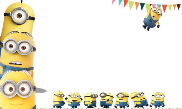 Minion Birthday Invitations : Minion Birthday Invitations regarding Minion Card Template