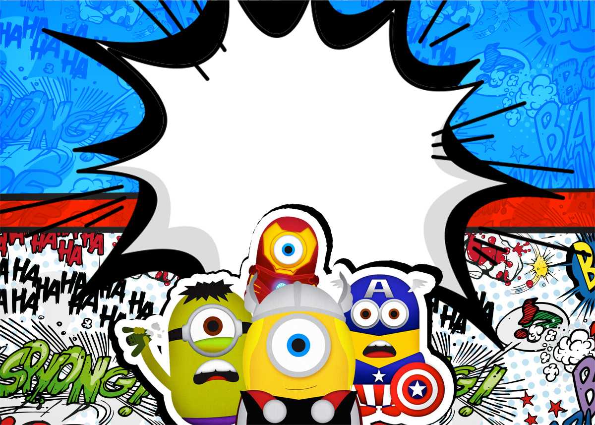 Minions Superheroes: Free Printables Invitations. – Oh My With Superhero Birthday Card Template