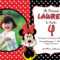 Minnie Mouse Photo Invitation Card Template Intended For Minnie Mouse Card Templates