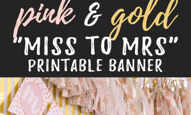 Miss To Mrs Banner - Free Printable - Six Clever Sisters inside Bridal Shower Banner Template