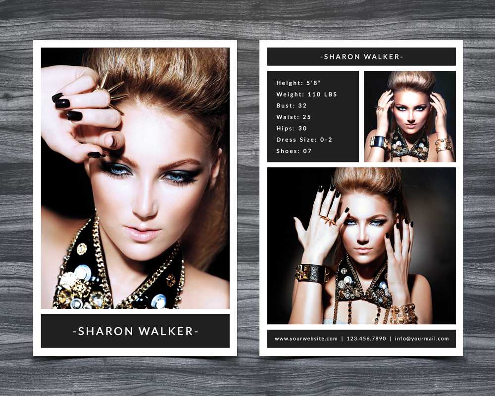 Model Comp Card Template In Model Comp Card Template Free