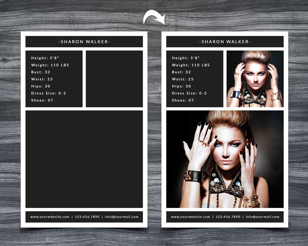 Model Comp Card Template Within Free Comp Card Template