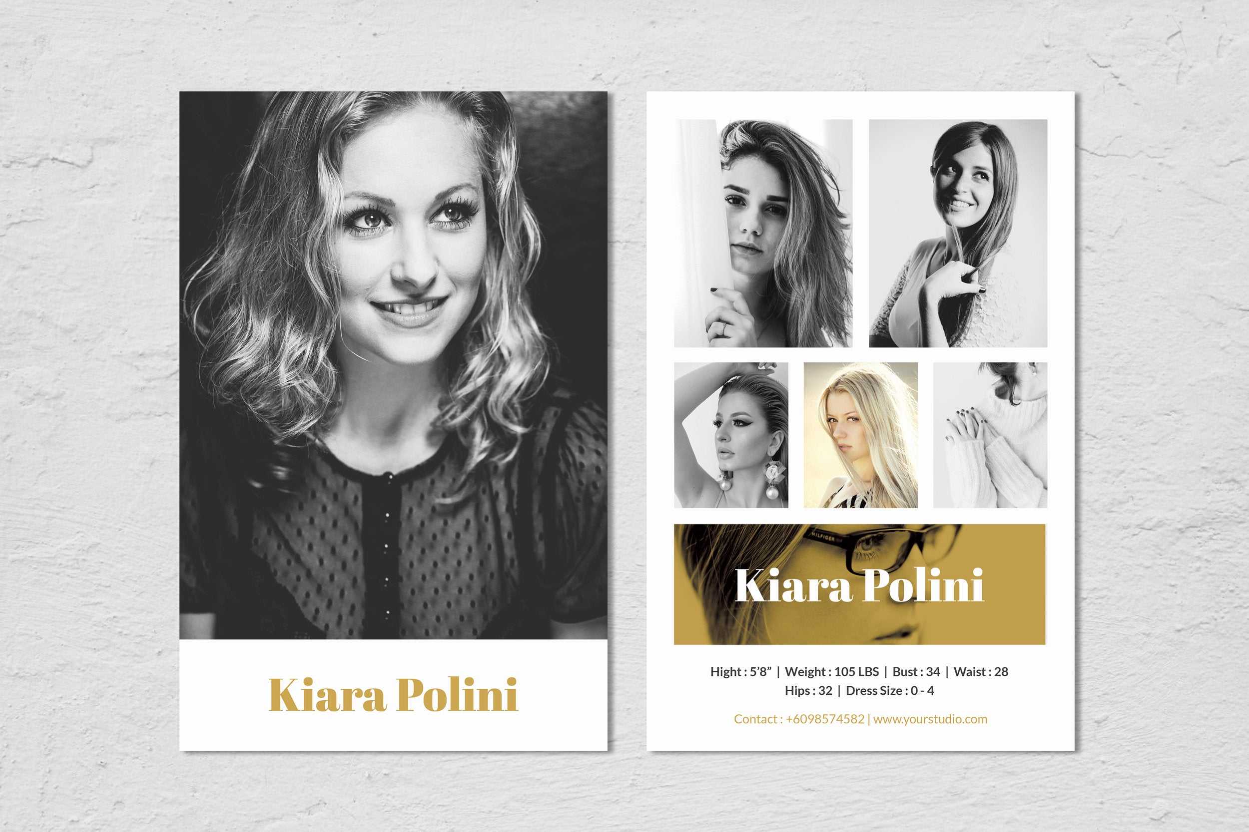 Modeling Comp Card | Fashion Model Comp Card Template | Photoshop, Elements  And Ms Word Template | Instant Download | Mc 24 Pertaining To Comp Card Template Download
