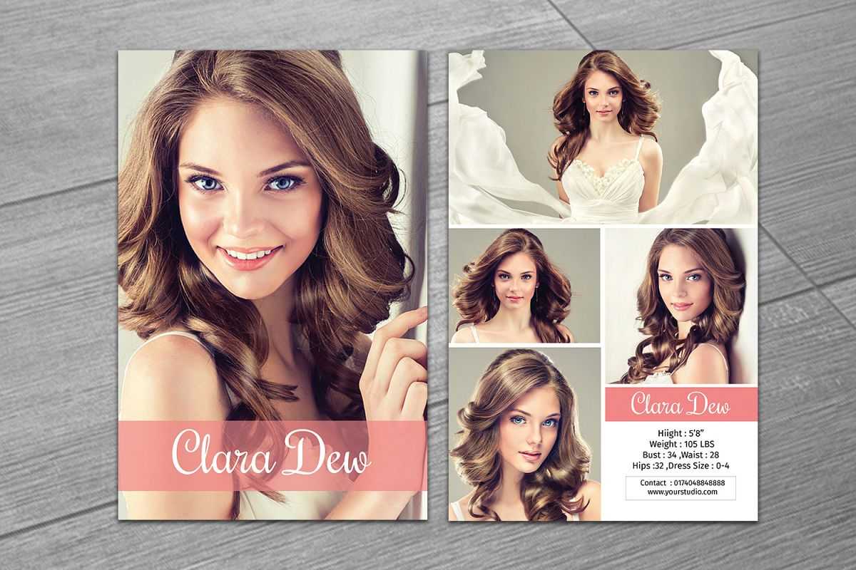 Modeling Comp Card Template, Ms Word & Photoshop Template Inside Comp Card Template Psd