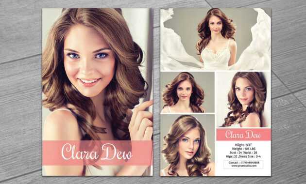 Modeling Comp Card Template, Ms Word &amp; Photoshop Template inside Free Model Comp Card Template Psd