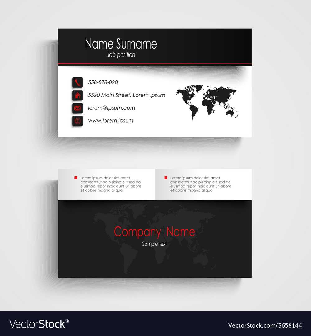 Modern Black White Business Card Template For Black And White Business Cards Templates Free