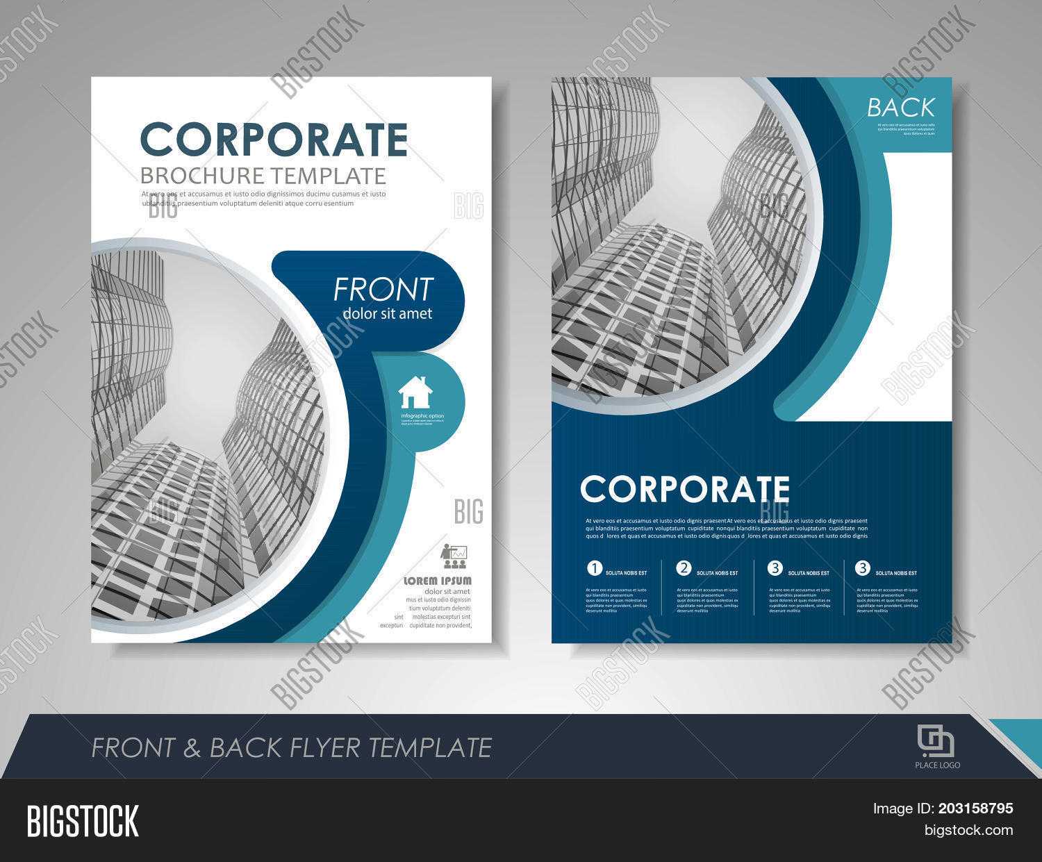 Modern Blue Brochure Vector & Photo (Free Trial) | Bigstock Inside Technical Brochure Template