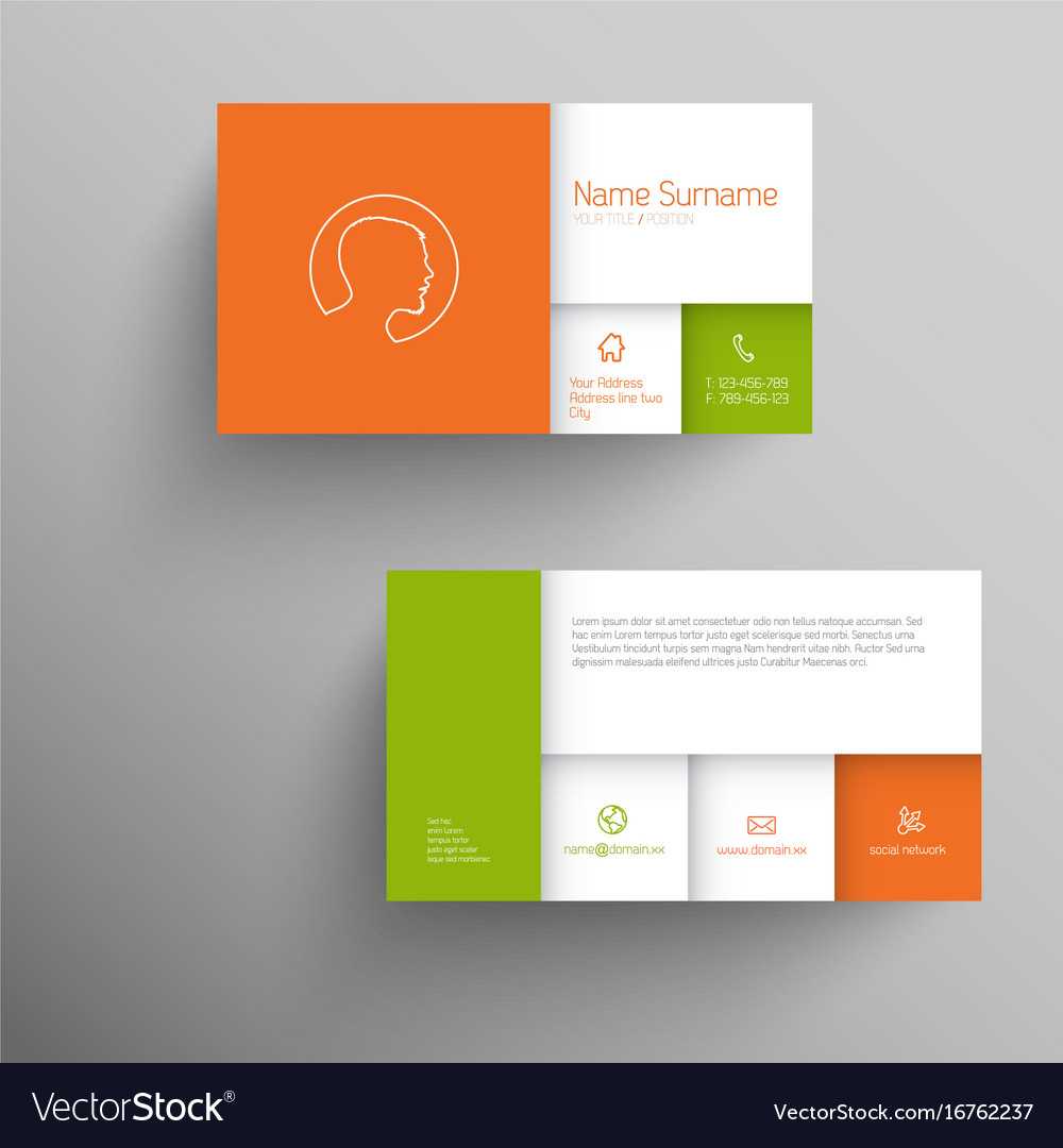 Modern Business Card Template With Flat Mobile For Adobe Illustrator Business Card Template