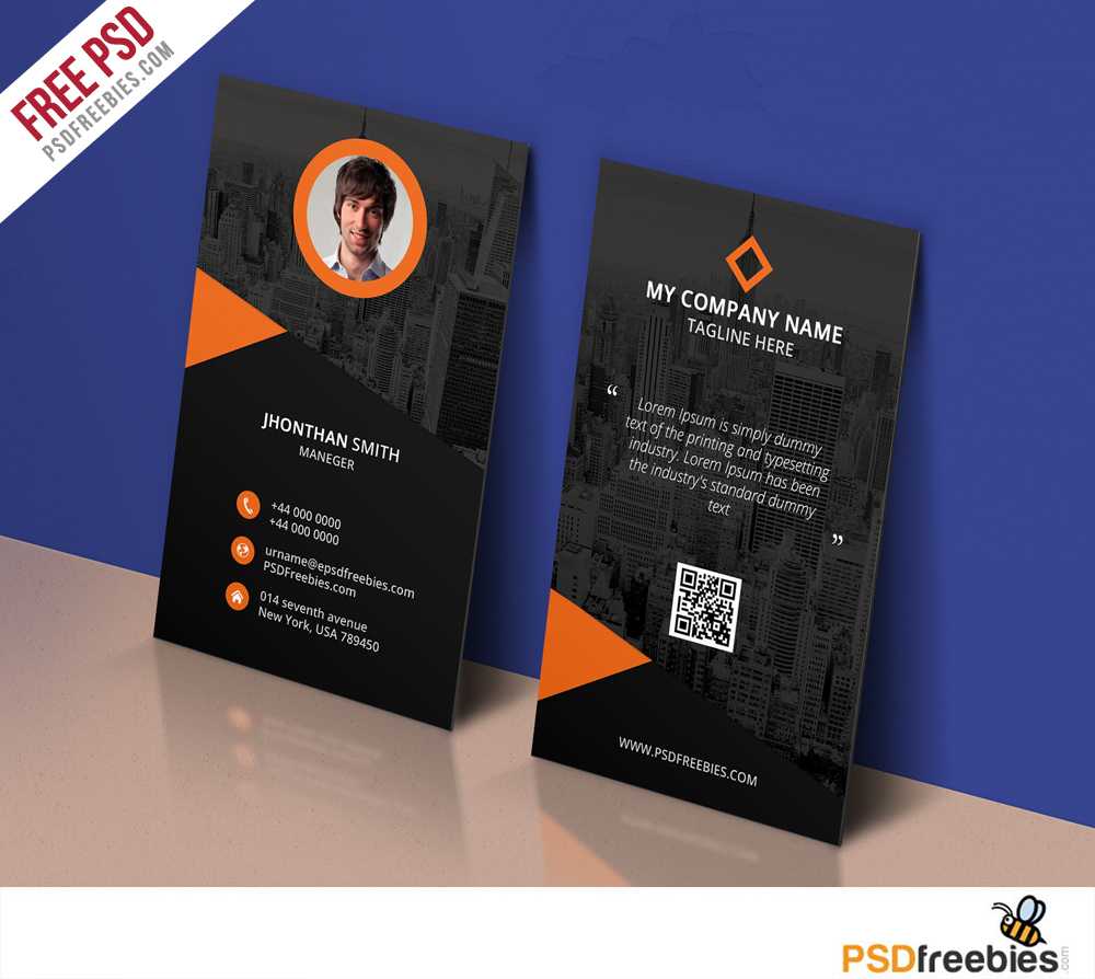 Modern Corporate Business Card Template Free Psd Throughout Name Card Design Template Psd