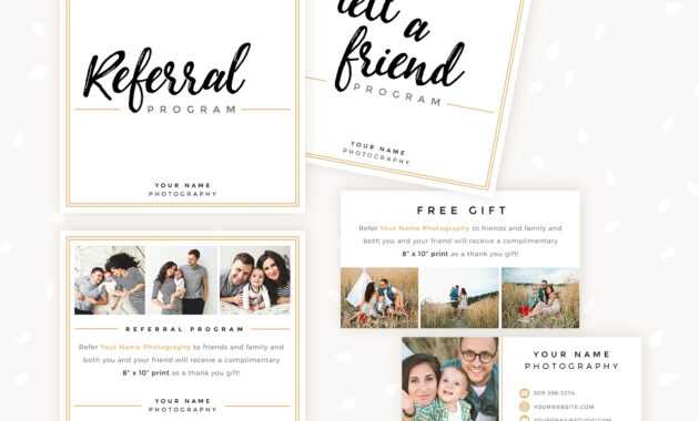 Modern Hand Lettering Referral Card Set - Strawberry Kit with Referral Card Template Free