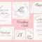 Modern Pink Wedding Suite Collection Card Templates With Pink.. Regarding Table Name Card Template