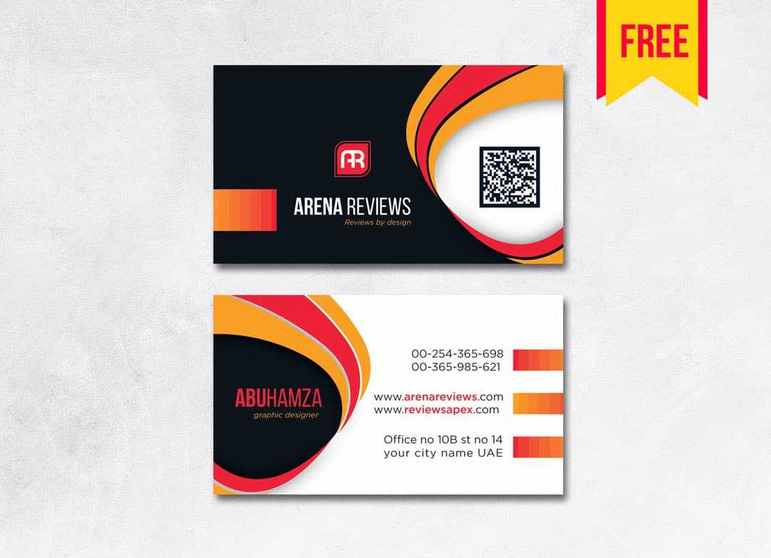 Modern Professional Business Card – Free Download | Arenareviews For Download Visiting Card Templates