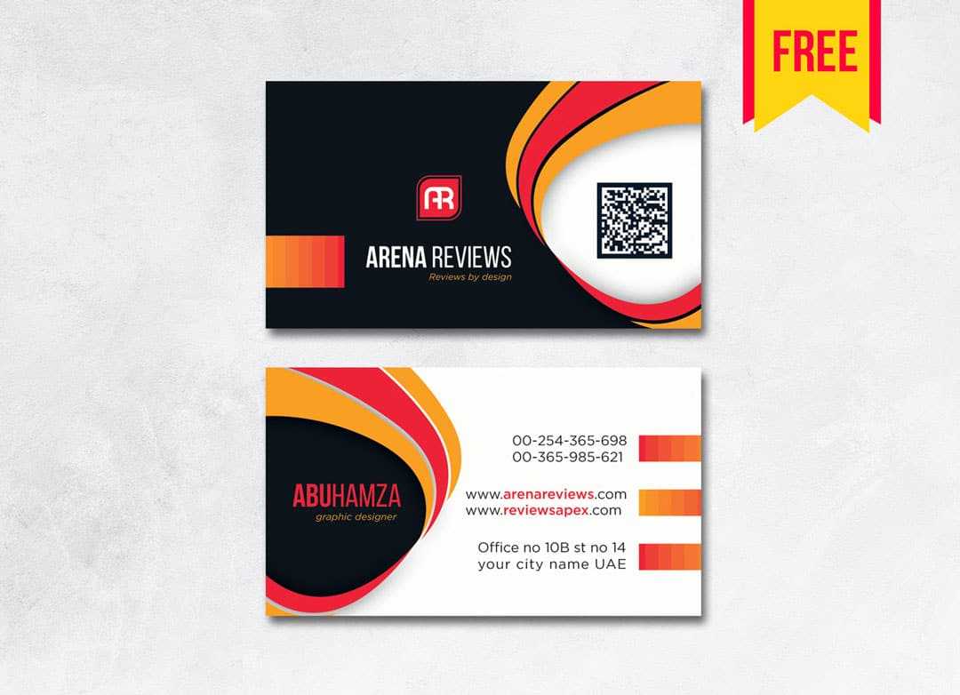 Modern Professional Business Card – Free Download | Arenareviews Intended For Visiting Card Templates Download