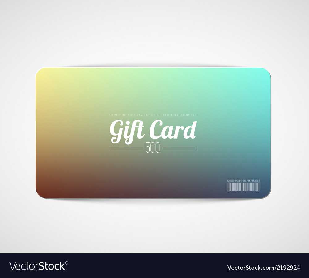 Modern Simple Gift Card Template For Gift Card Template Illustrator