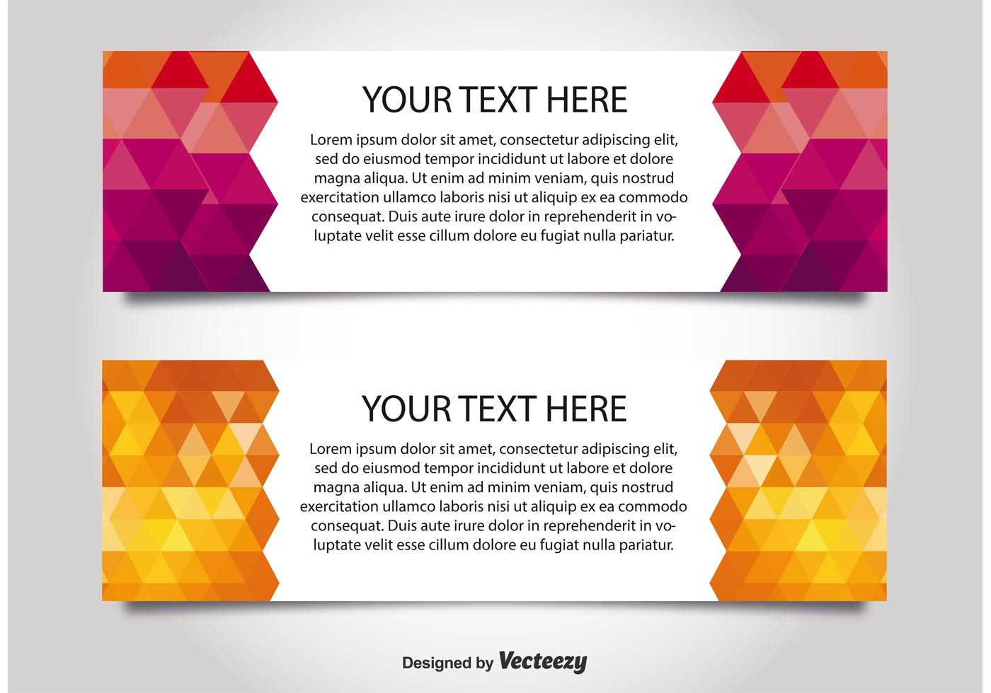Modern Style Web Banner Templates – Download Free Vectors With Regard To Free Website Banner Templates Download