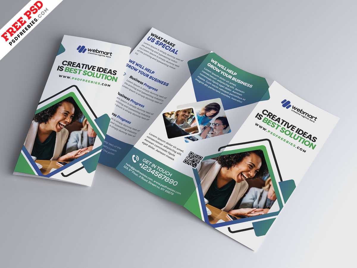 Modern Tri Fold Brochure Design Psdpsd Freebies On Dribbble Intended For 3 Fold Brochure Template Psd