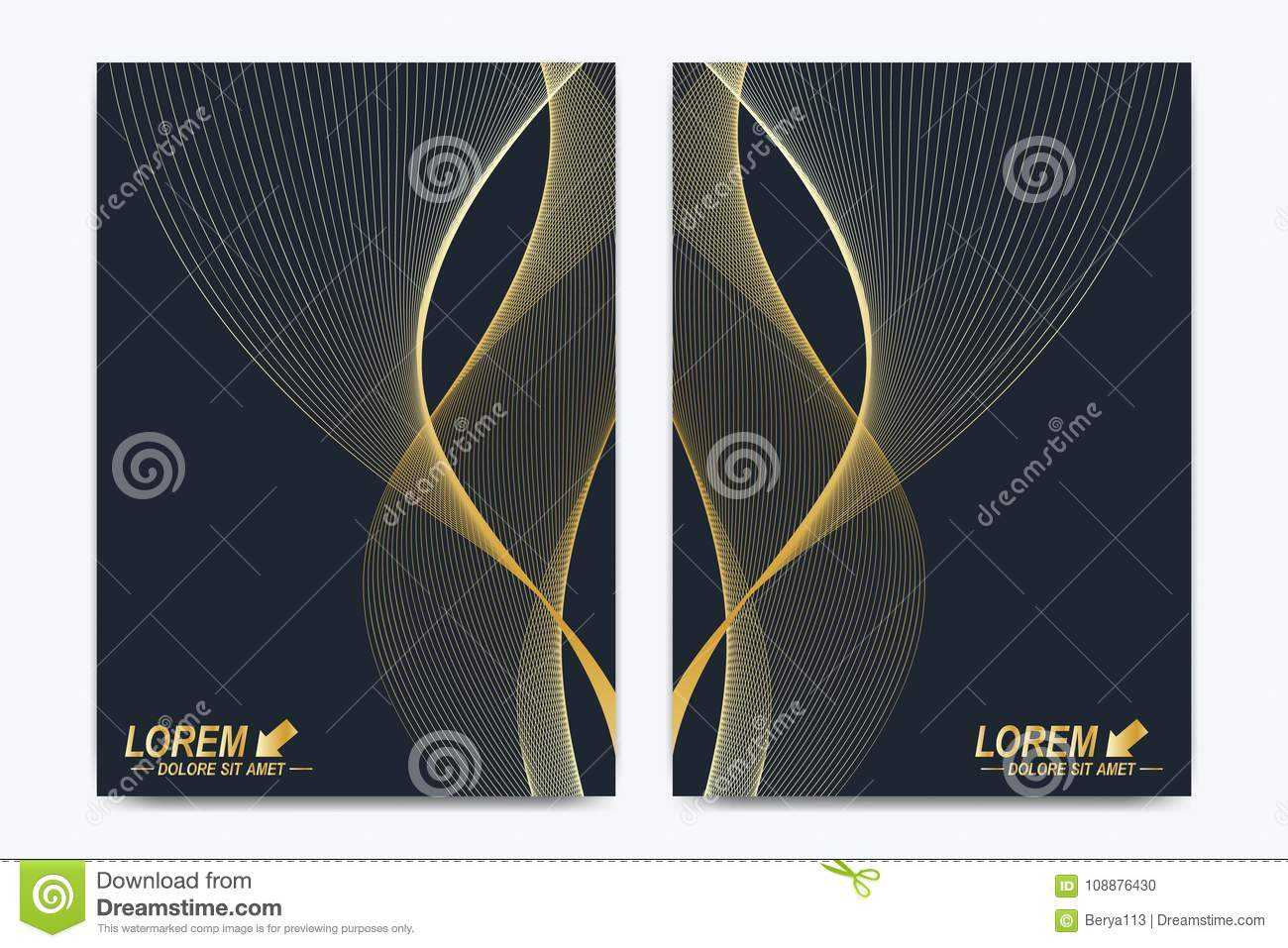 Modern Vector Template For Brochure, Leaflet, Flyer, Cover With Skeleton Book Report Template