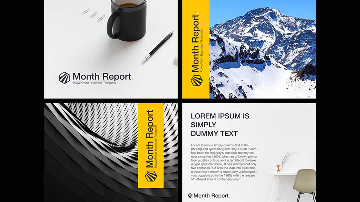 Month Report Powerpoint Template For Monthly Report Template Ppt