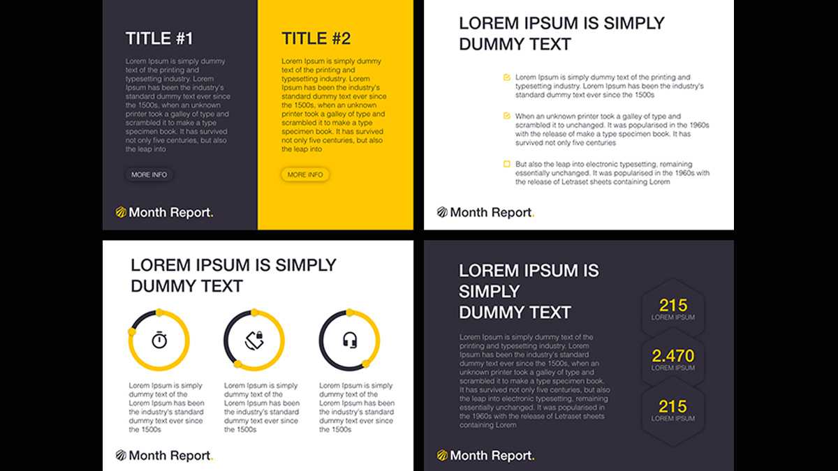 Month Report Powerpoint Template With Monthly Report Template Ppt