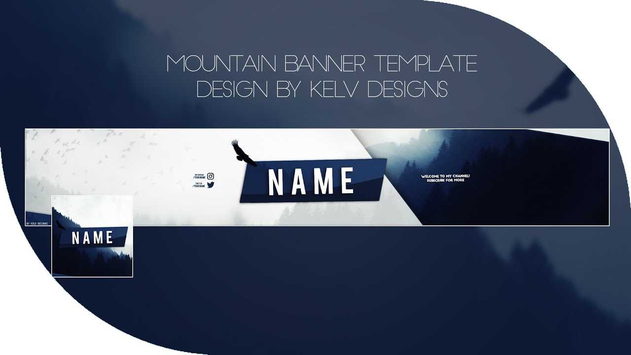 Mountain – Free Youtube Banner Template [+ Avatar]. – Templates Intended For Youtube Banners Template