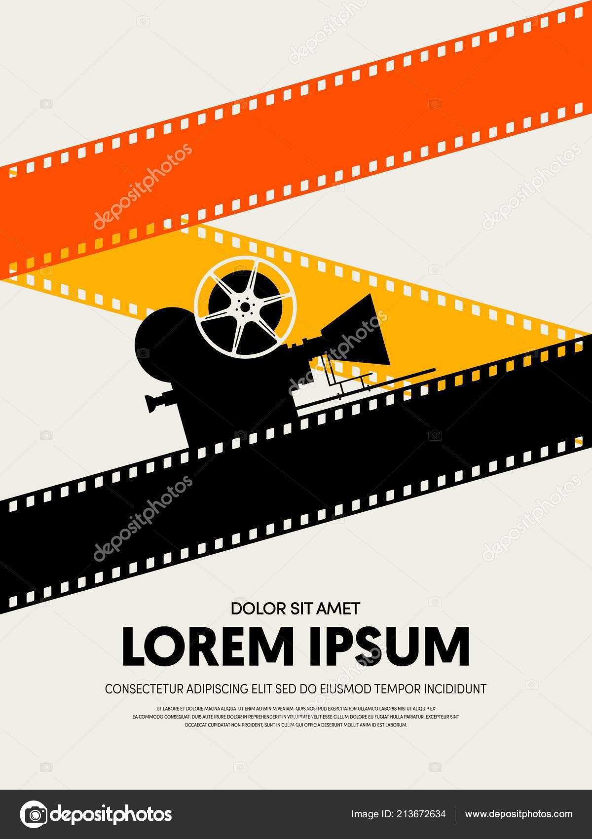 Movie Film Festival Poster Template Design Modern Retro Pertaining To Film Festival Brochure Template