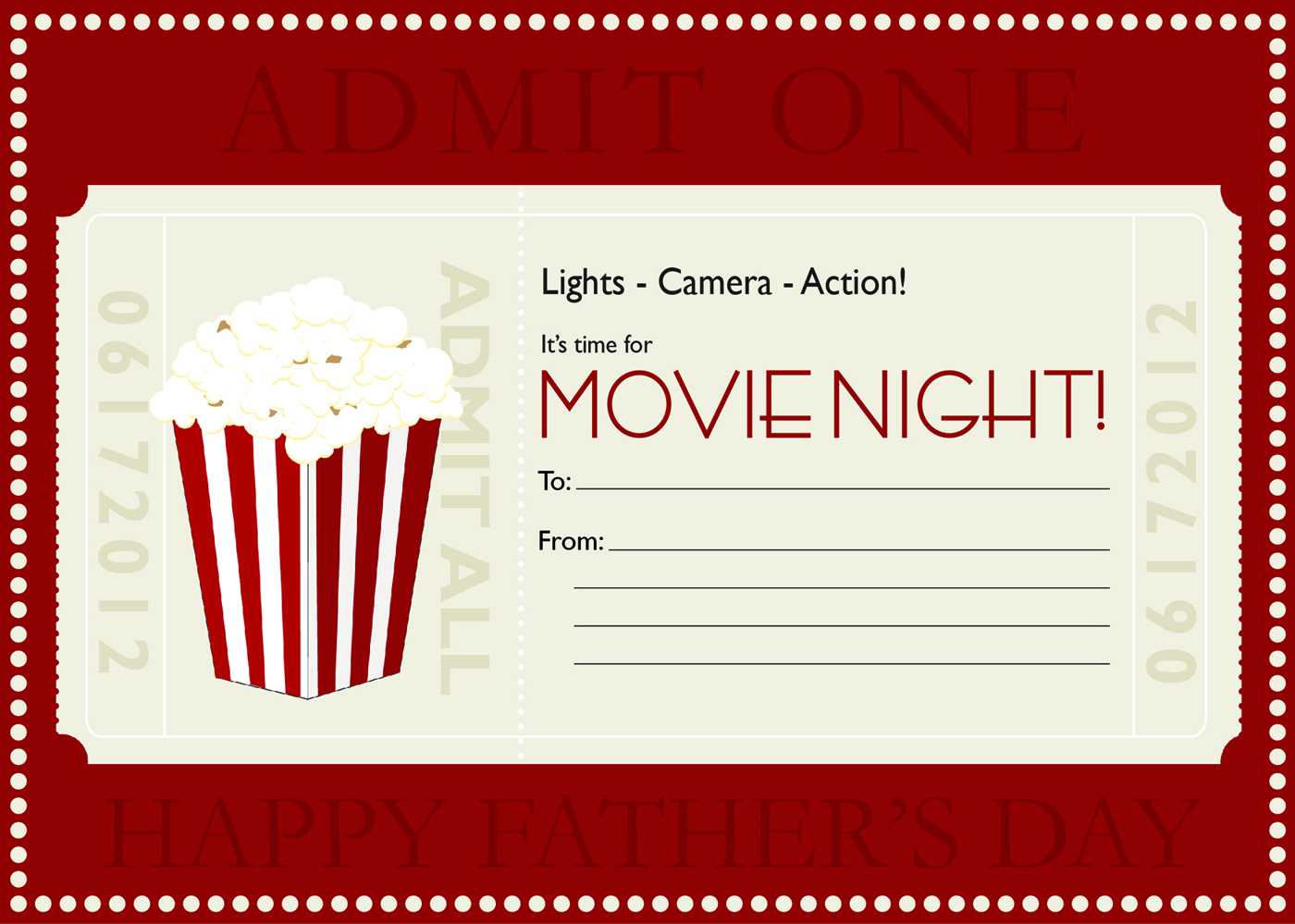 Movie Gift Certificate Templates | Gift Certificate Templates For Movie Gift Certificate Template