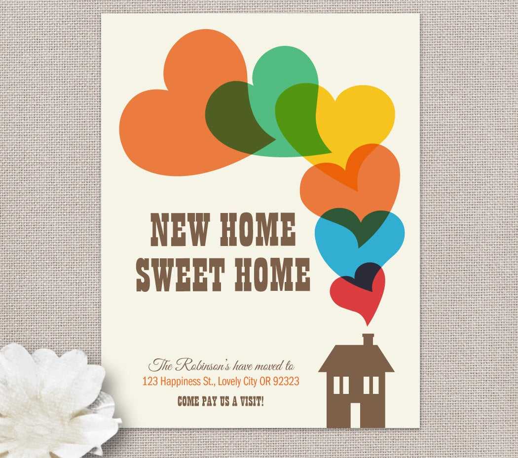 Moving Home Cards Template ] - Change Of Address New House With Regard To Moving Home Cards Template