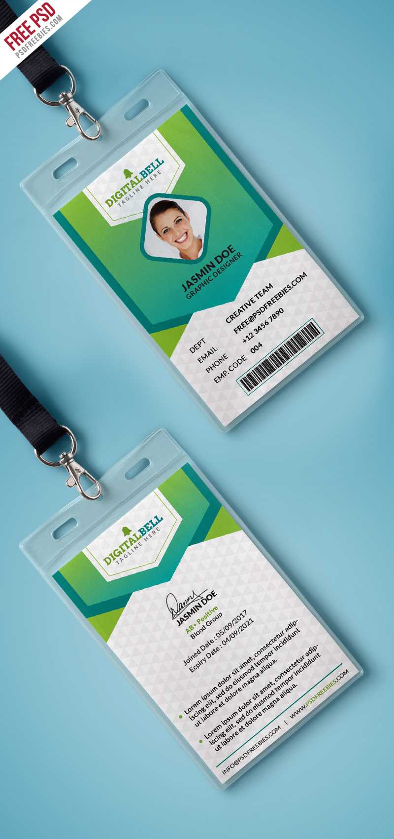 Multipurpose Photo Identity Card Template Psd | Psdfreebies With Regard To Id Card Design Template Psd Free Download
