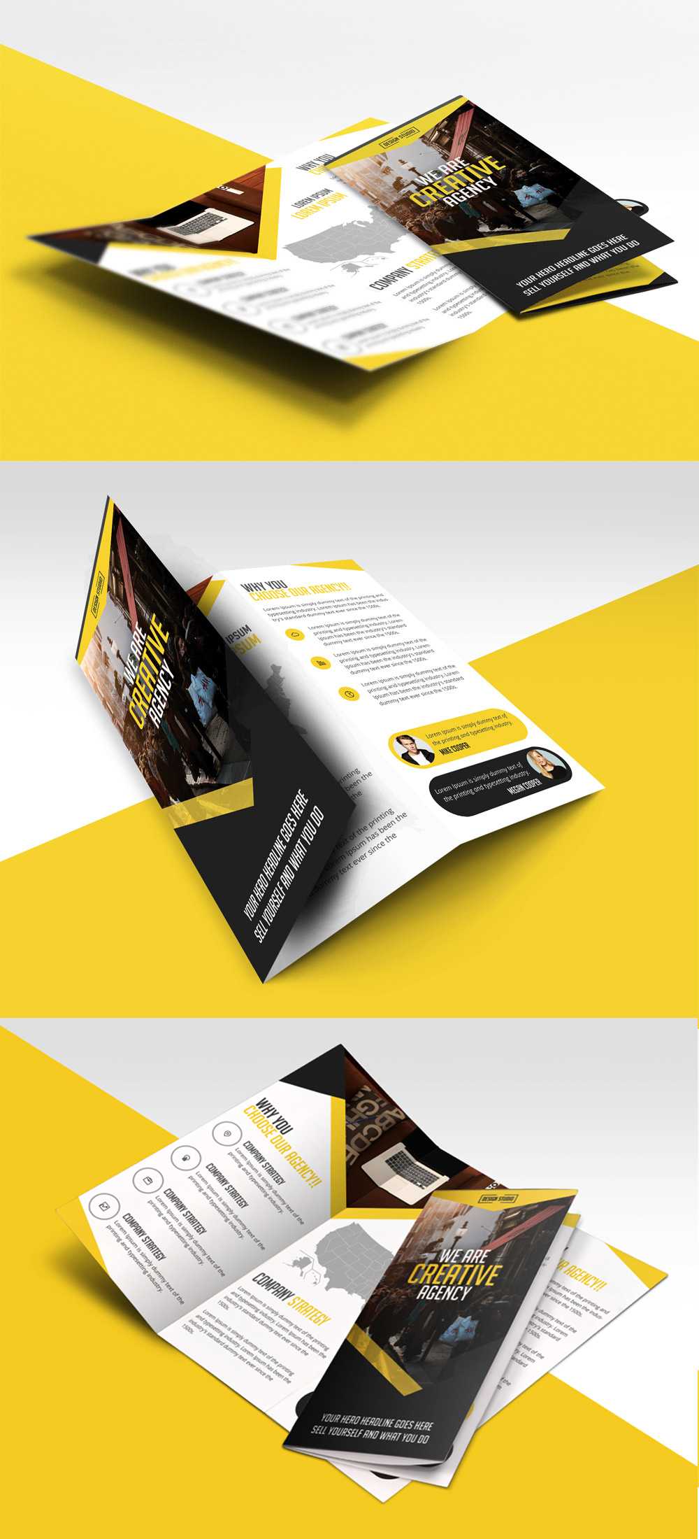 Multipurpose Trifold Business Brochure Free Psd Template Inside Free Tri Fold Business Brochure Templates
