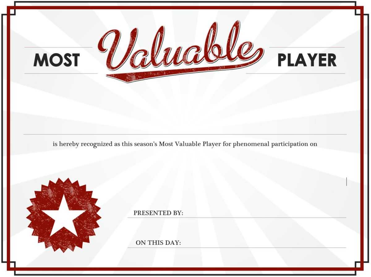 Mvp Award Template – Mahre.horizonconsulting.co Intended For Player Of The Day Certificate Template