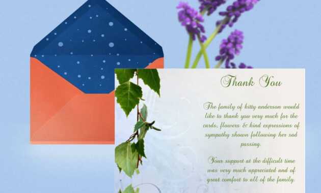 Natural Thank You Card Template pertaining to Sympathy Thank You Card Template