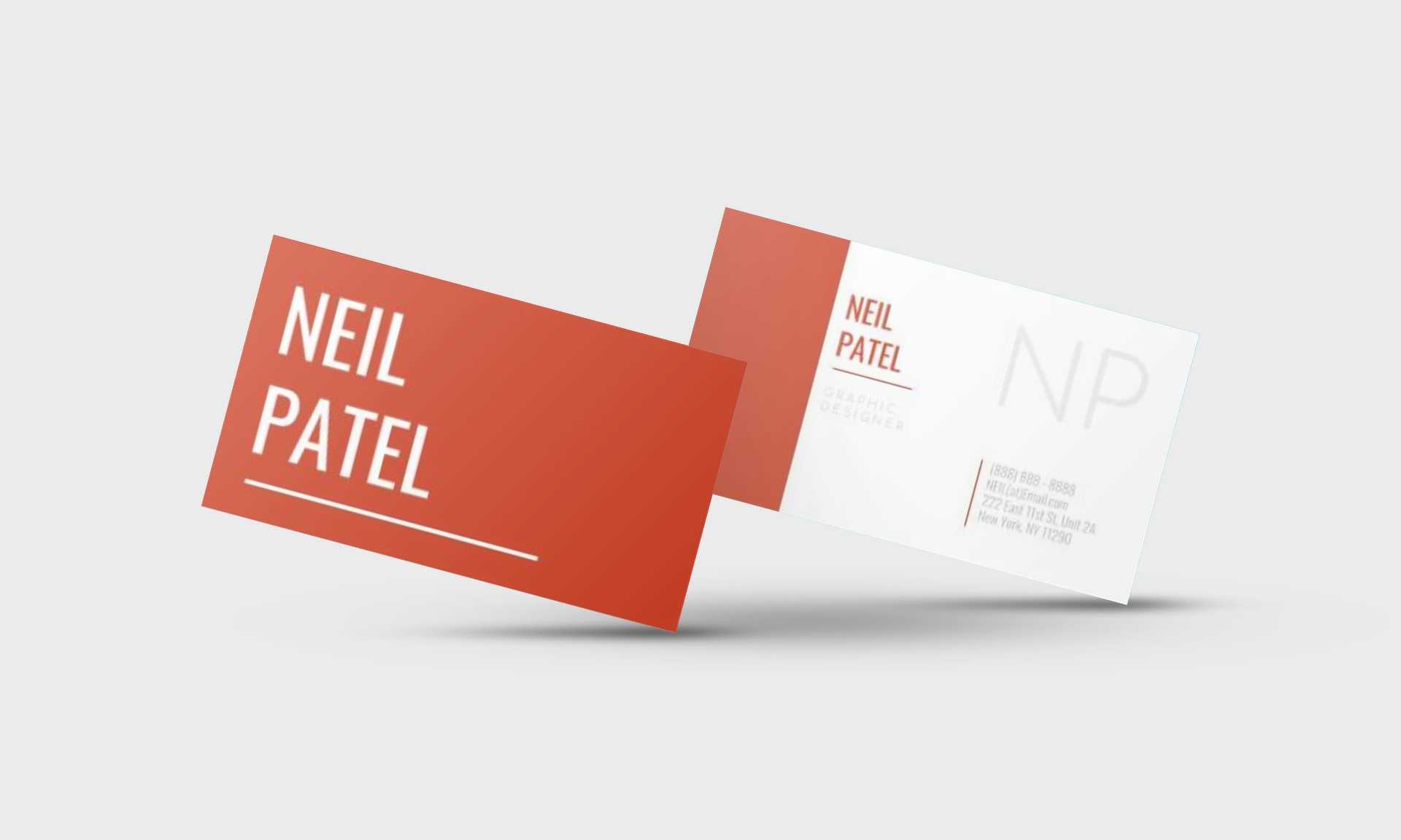Neil Patel Google Docs Business Card Template - Stand Out Shop Pertaining To Business Card Template For Google Docs