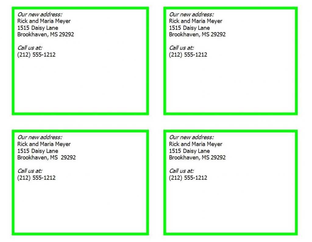 New Address Cards | New Address Card Template Inside Moving House Cards Template Free