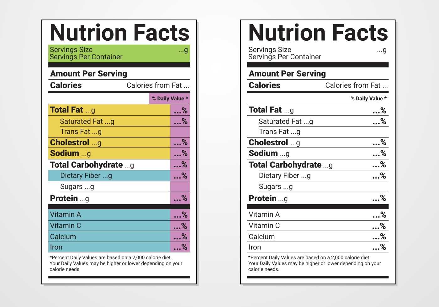 Nutrition Facts Free Vector Art - (73 Free Downloads) With Regard To Nutrition Label Template Word