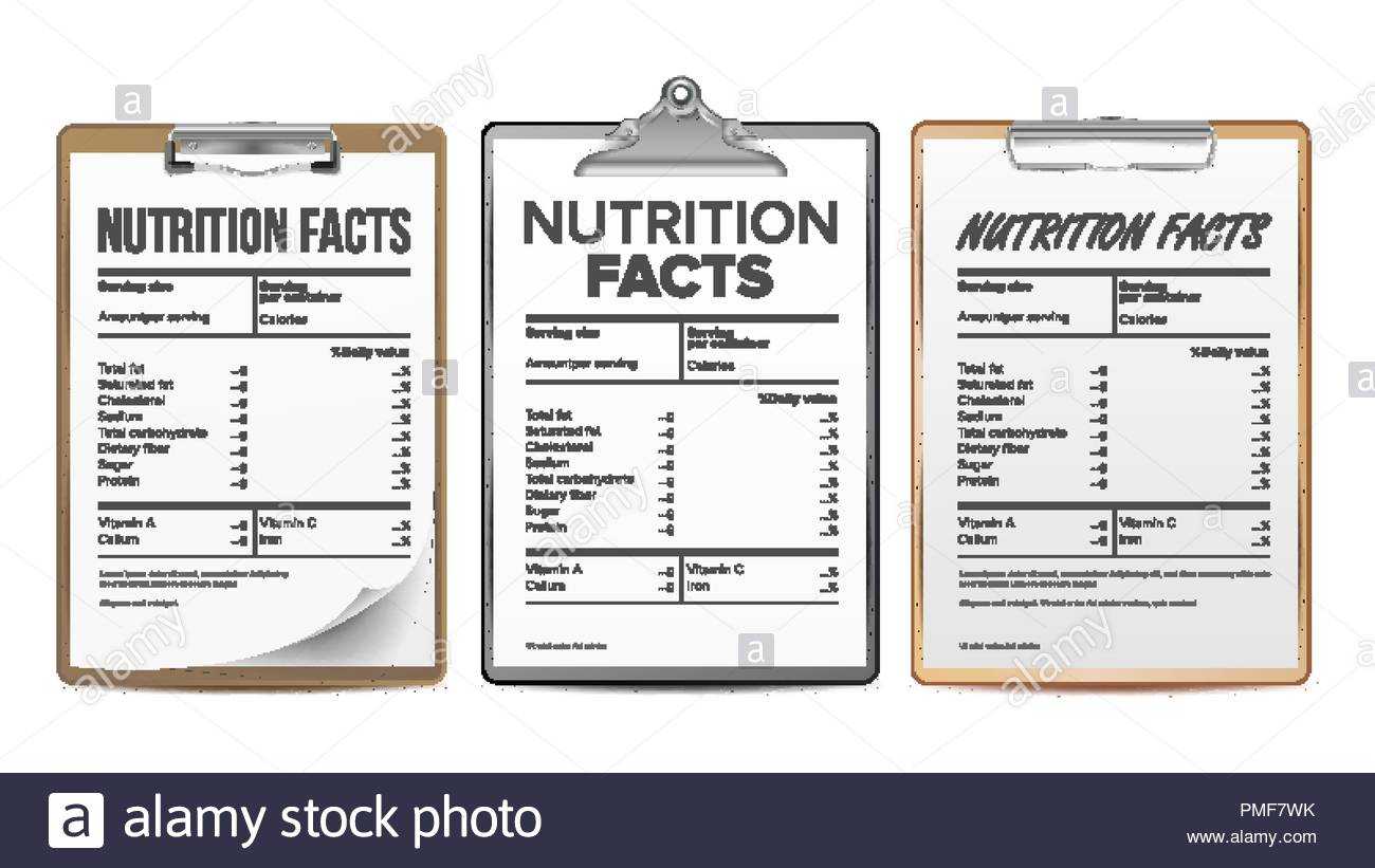 Nutrition Facts Vector. Blank, Template. Diet Calories List Throughout Blank Food Label Template