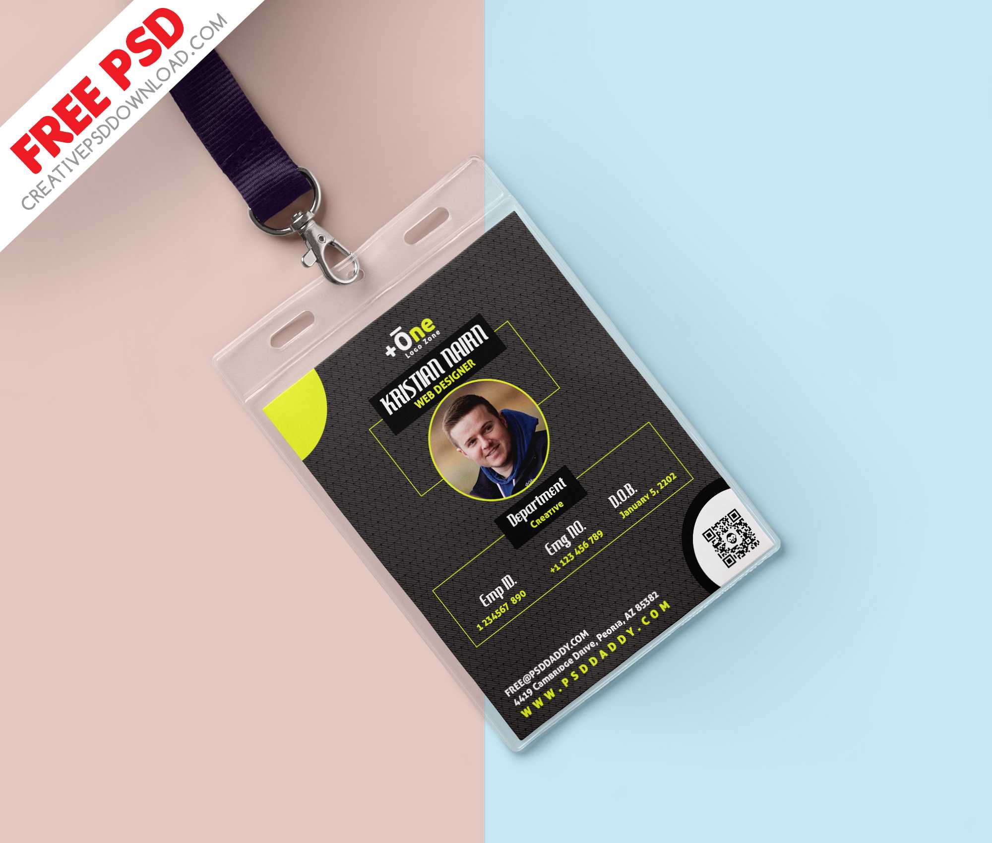 Office Identity Card Free Psd With Id Card Design Template Psd Free Download