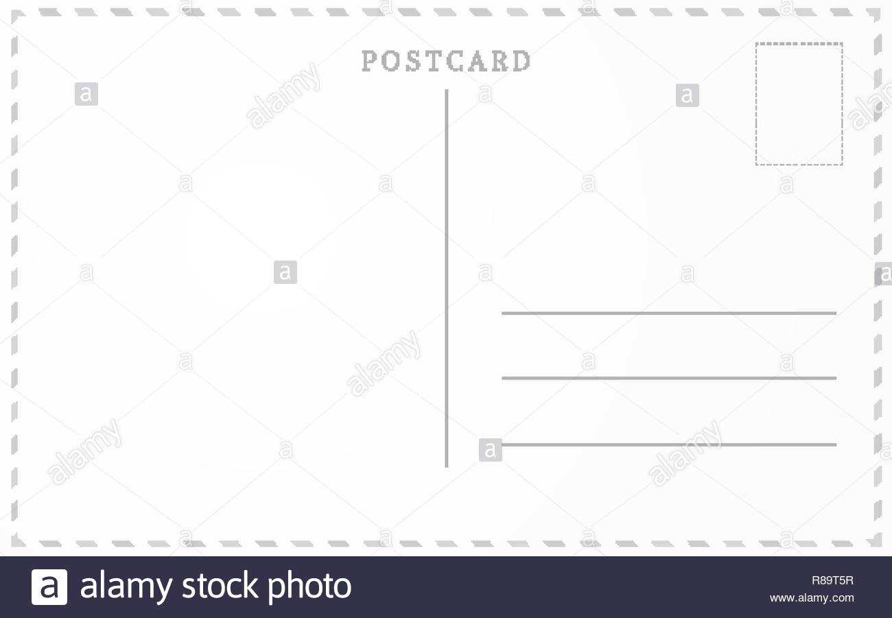 Old Postcard Template. Post Card Frame Design Stock Vector In Post Cards Template