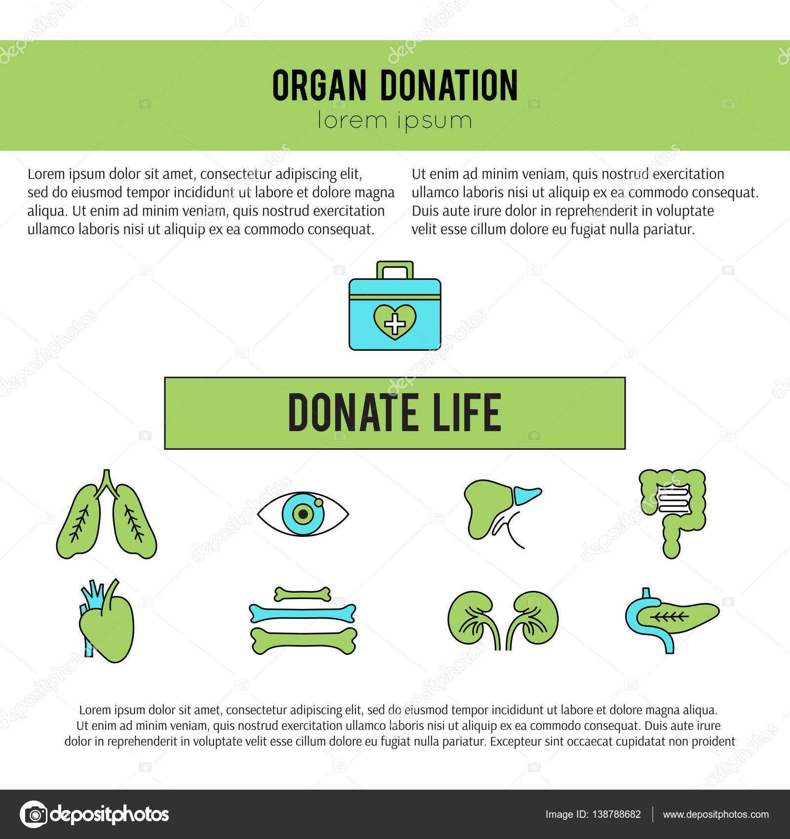 Organ Donation Template — Stock Vector © Julia Khimich Throughout Organ Donor Card Template