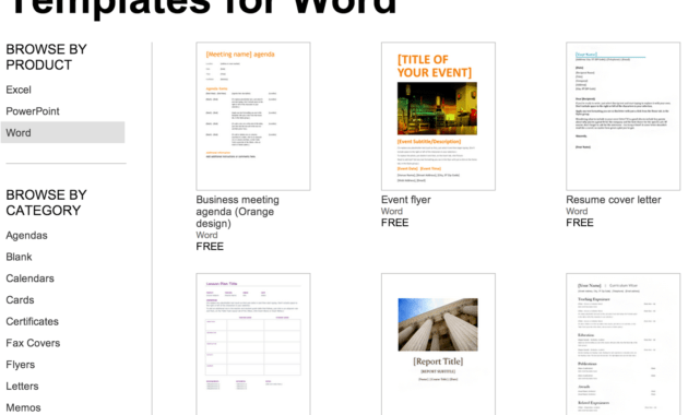 Over 250 Free Microsoft Office Templates &amp; Documents for Google Word Document Templates