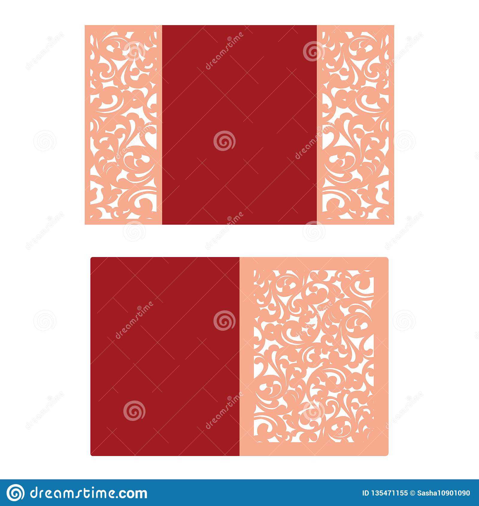 Paper Cut Out Card. Laser Cut Pattern For Invitation Card Pertaining To Fold Out Card Template