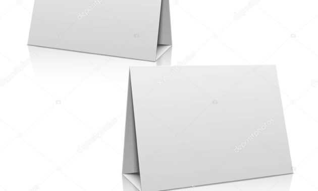 Paper Stand Template | Blank White Paper Stand Table Holder regarding Card Stand Template