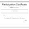 Participation Certificate Template – Free Download In Participation Certificate Templates Free Download
