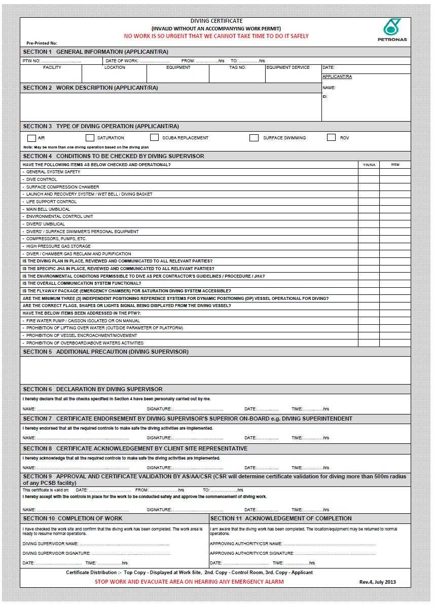 Petronas Carigali Permit To Work Procedure Petronas Carigali With Regard To Electrical Isolation Certificate Template