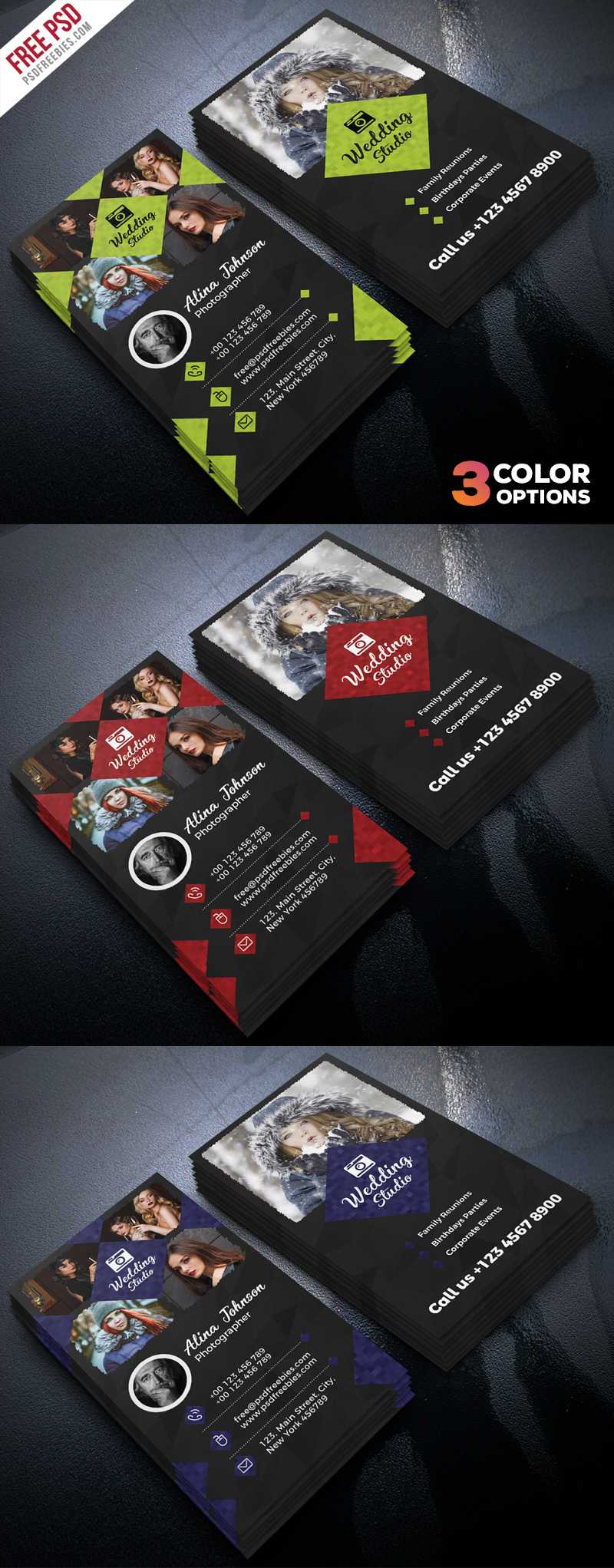 Photographer Business Card Template Psd Set | Psdfreebies For Photography Business Card Template Photoshop