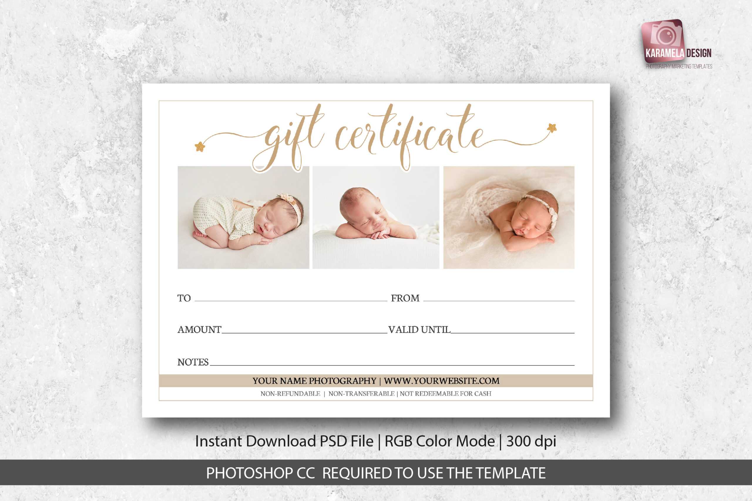 Photography Studio Gift Certificate Template Inside Gift Certificate Template Photoshop