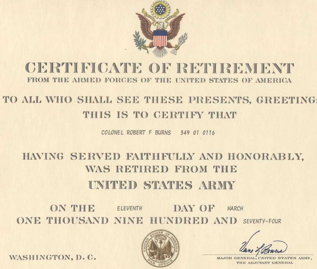 Pin On Pinterest. Sample Images Frompo. . Insanity Pertaining To Retirement Certificate Template