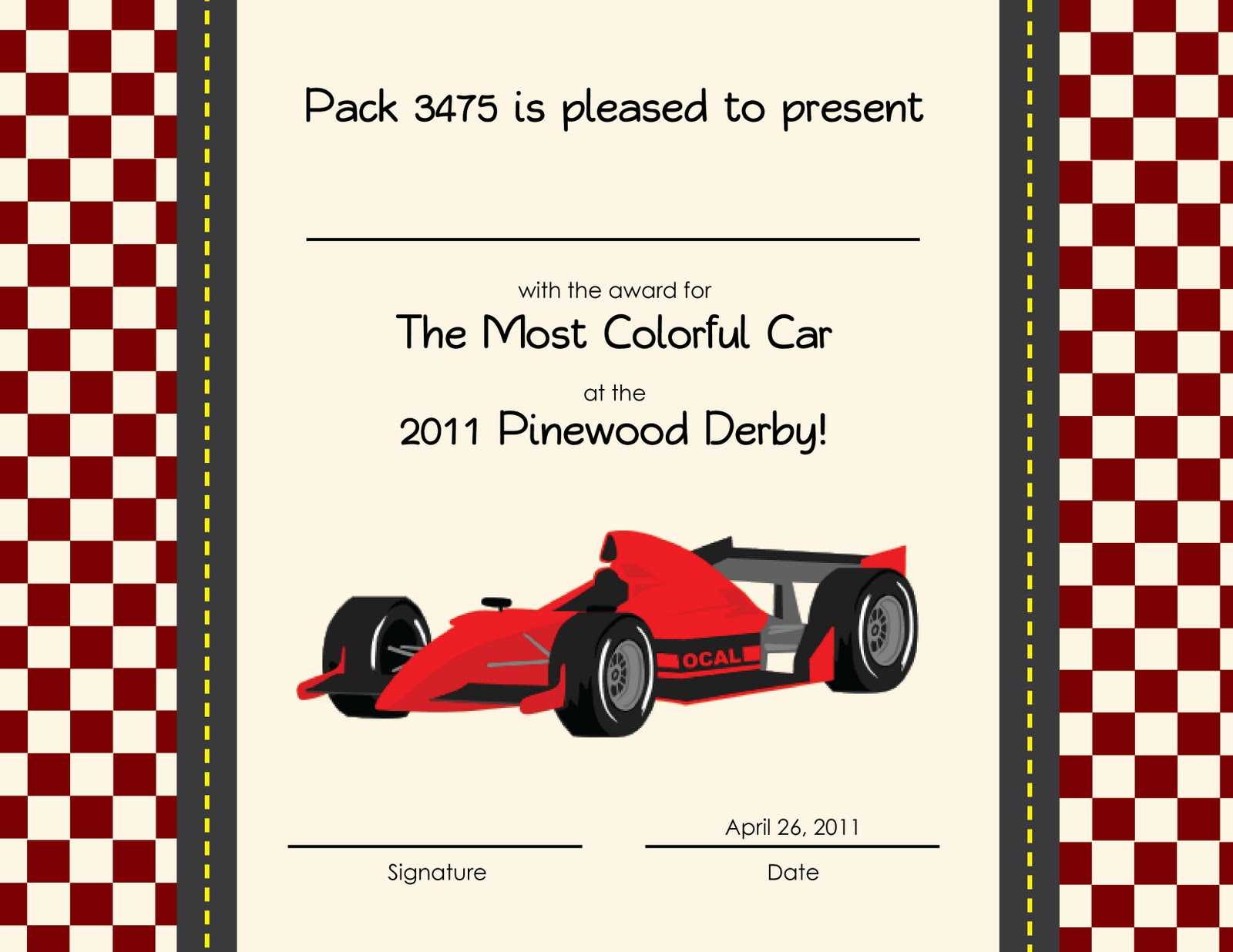 Pinewood Derby Certificate Templates ] – Pinewood Derby Intended For Pinewood Derby Certificate Template