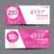 Pink Gift Voucher Template, Coupon Design, Certificate, Ticket.. For Pink Gift Certificate Template