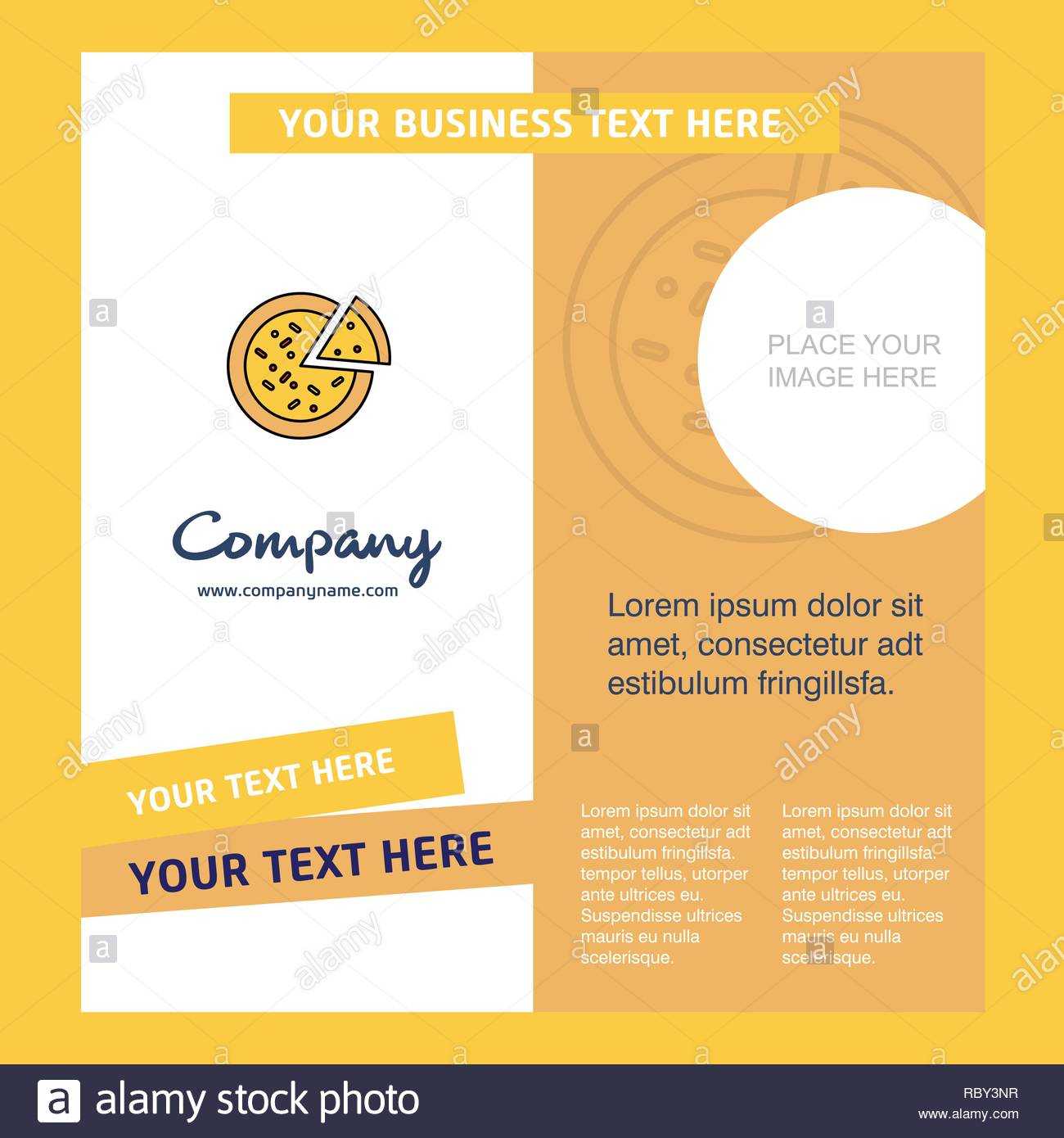 Pizza Company Brochure Template. Vector Busienss Template Within Zoo Brochure Template