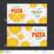 Pizza Flyer Vector Template. Two Pizza Banners. Gift Voucher Inside Pizza Gift Certificate Template